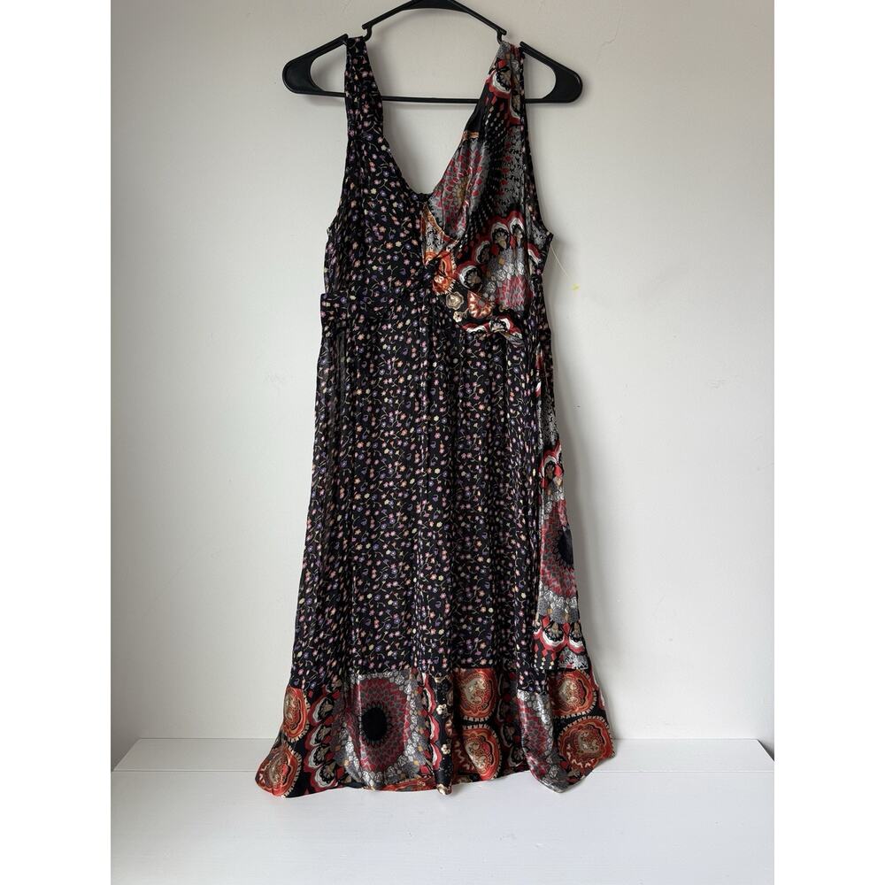 Duro Olowu London Ikram Womens Dress Sleeveless Floral Print Midi Sz Uk 14 Us 10